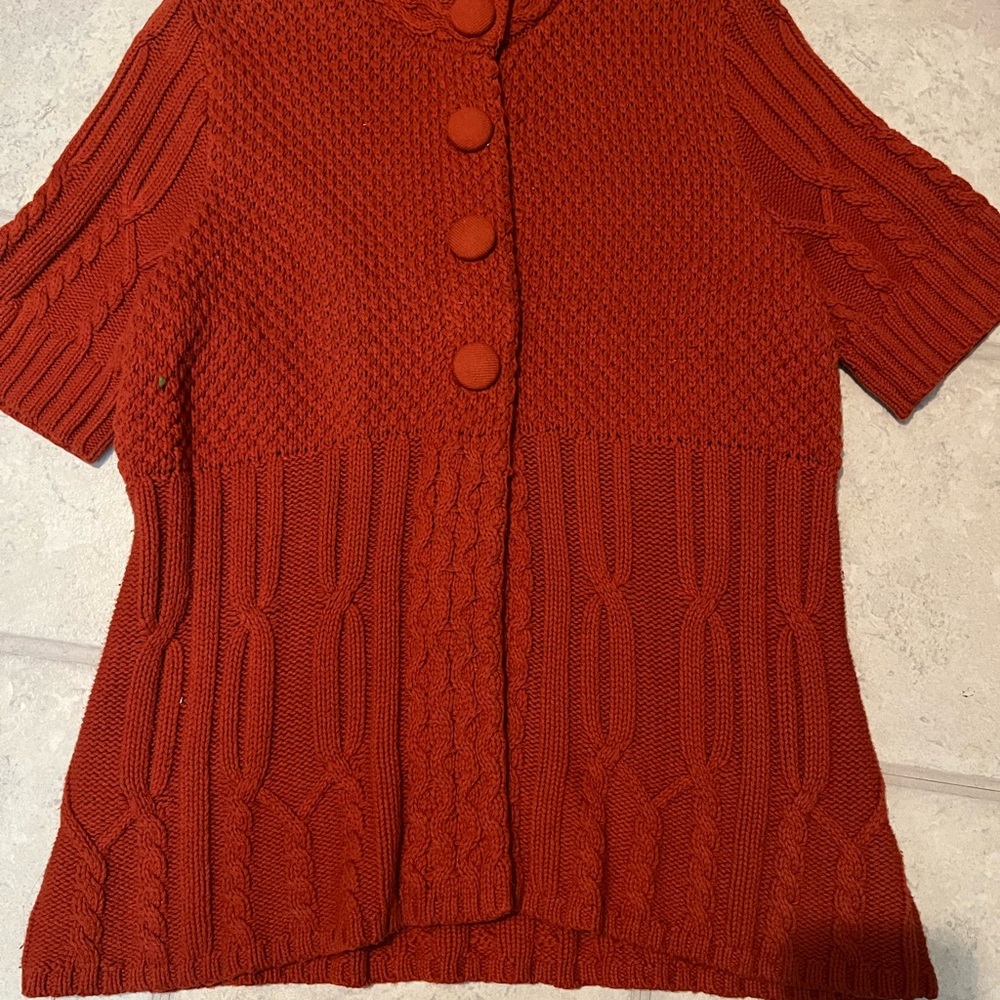 Apt. 9 Short- sleeved rust cardigan